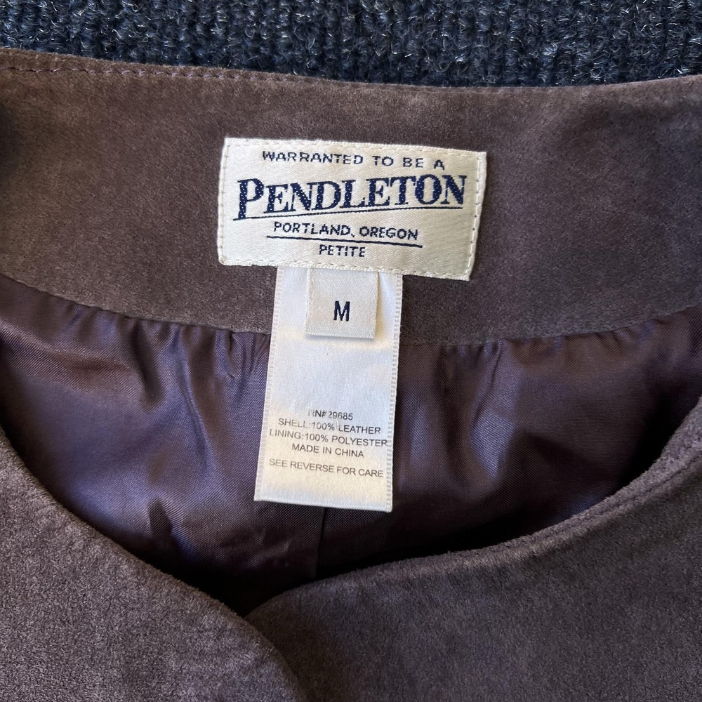 Pendleton Jacket Womens Petite Medium Purple Sued… - image 3